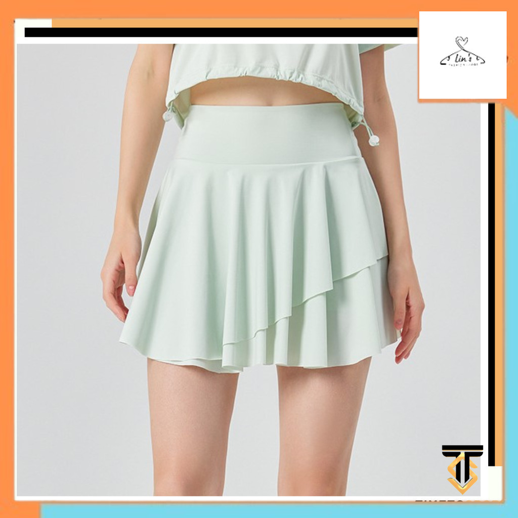 Outfit olahraga TIMETOSPORT Skort Rok Celana Wanita Olahraga Pendek Tenis Golf Padel 1227