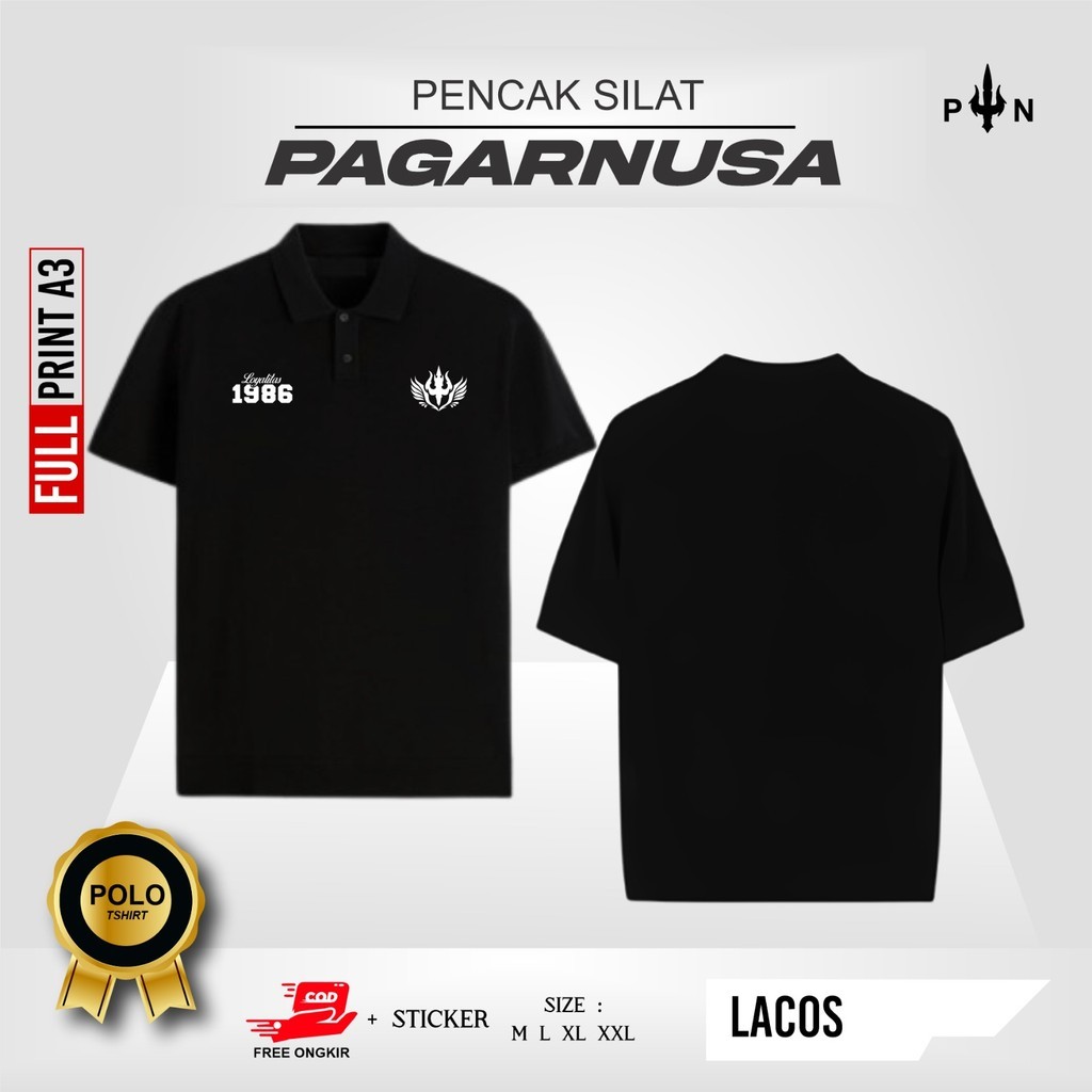 Kaos Polo Pencak Silat Pagar Nusa Loyalitas 1986 Sablon Bordir By Gallery Atribut