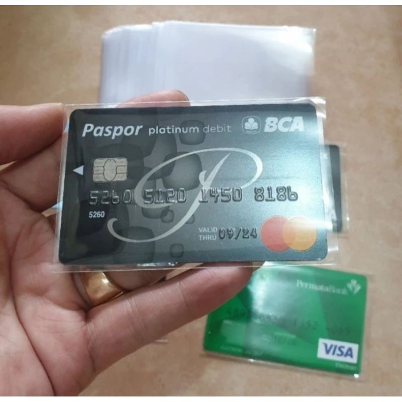 

Plastik Pelindung ATM/SIM/KTP/Kartu Nama Cover Pelindung Card On