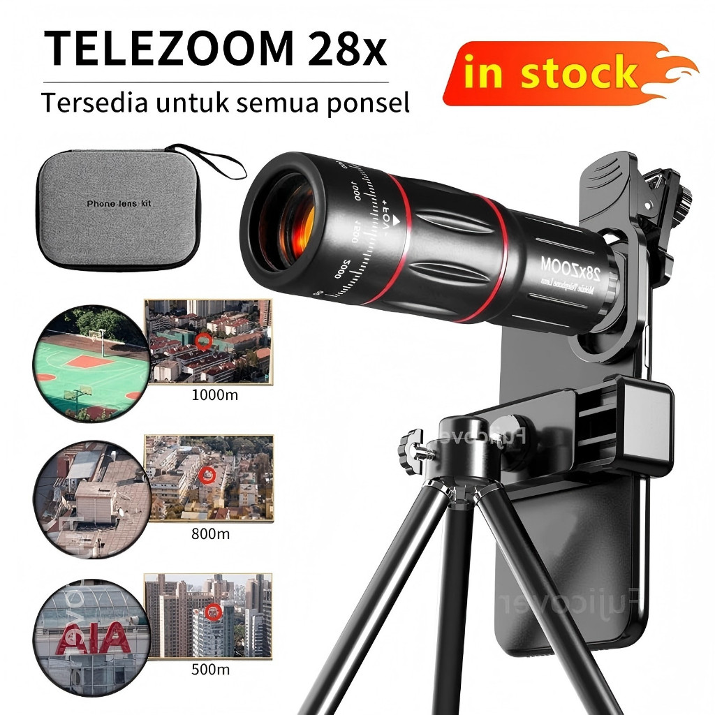 Lensa Zoom Kamera Hp Lensa Apexel 28x Zoom lensa hp fotografi jernih