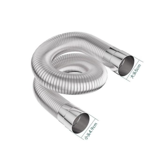 Promo 2"/4 Inch Pipa Cerobong Asap Flexible 1.5 Meter Selang Exhaust Aluminium Anti Karat Sambungan 