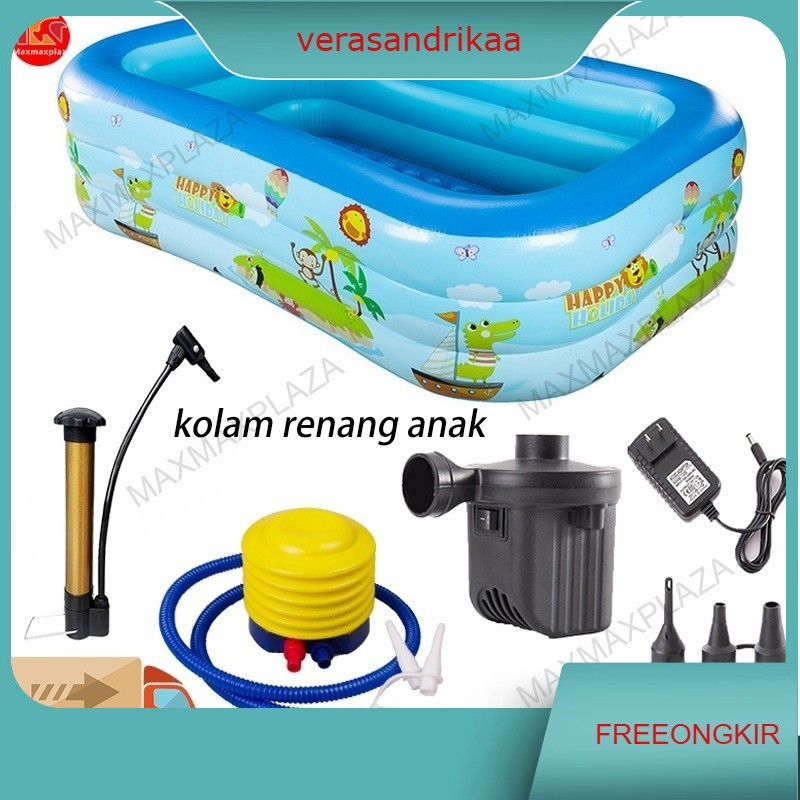 kolam renang anak/kolam renang /kolam renang anak kecil + pompa/kolam renang karet/kolam renang lipa