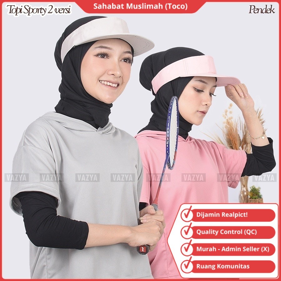 Topi Sport Wanita Olahraga Hijab Senam Lari Zumba Running Olah Raga Olga Jogging Golf Joging Sporty 