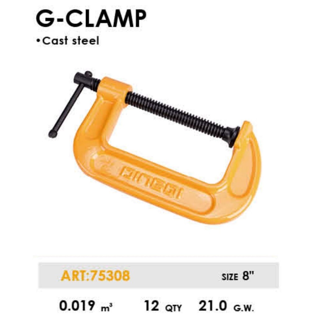DINGQI Klem G Alat Jepit Klem Putar G Clamp 8in 75308