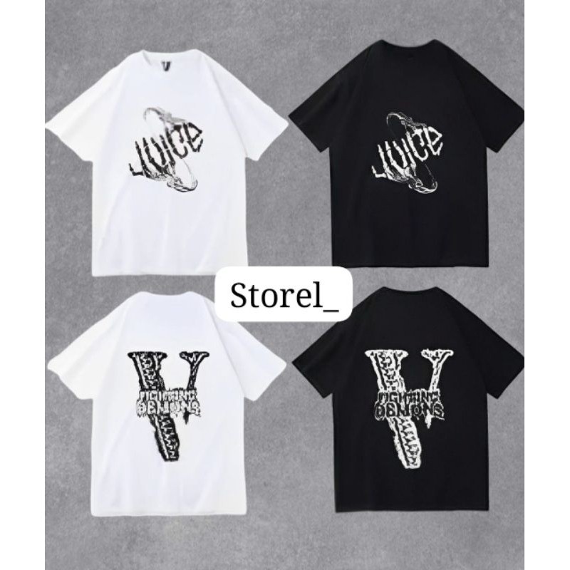 KAOS VLONE JUICE FIGHTING DEMONS T-SHIRT VLONE JUICE FIGHTING DEMONS UNISEX