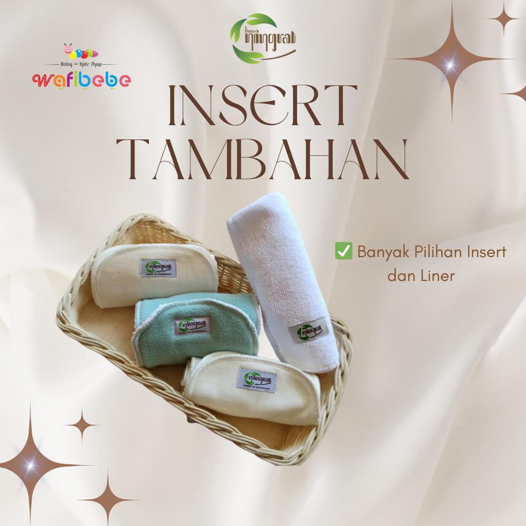 Ningrat Insert Clodi Stay Dry Bamboo Microfiber Hemp Liner Pocket Ningrat Aksessoris Cloth Diapers