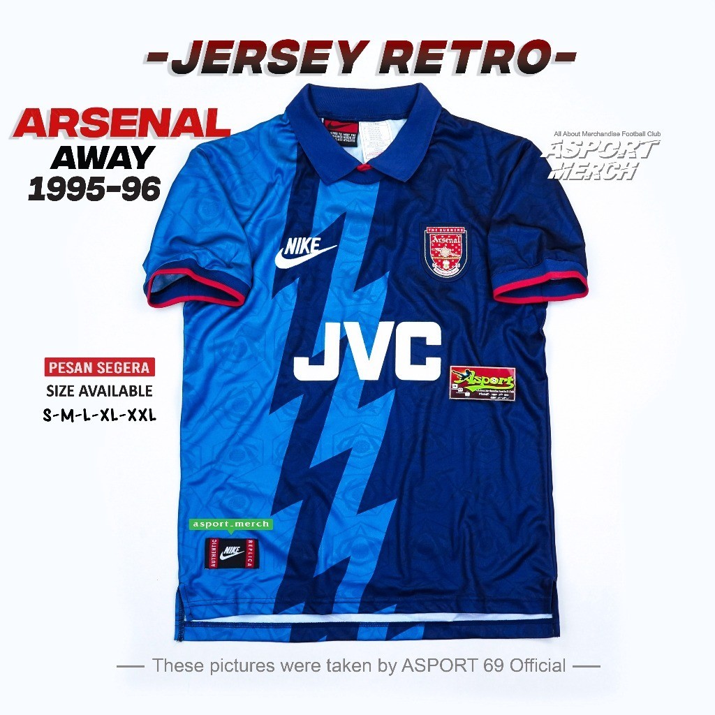 RETRO ARSENAL AWAY 1995 1996 JVC