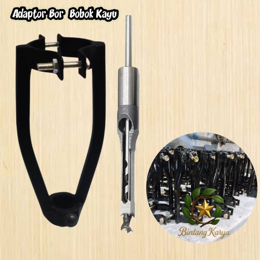 Adaptor bor bobok kayu / dudukan bor pahat kayu / acesoris bor tangan / penjepit bor bobok kayu Kuat