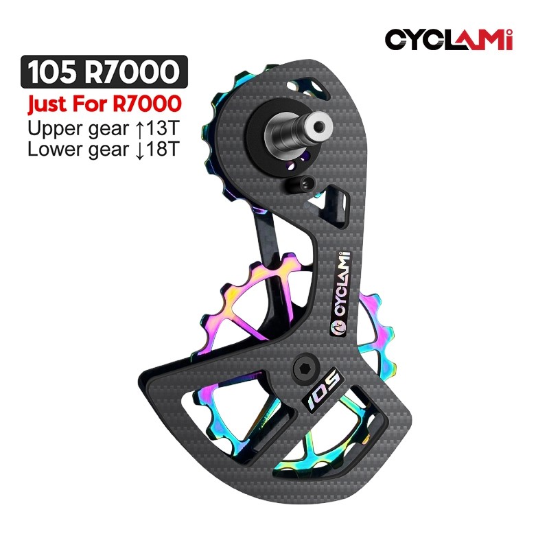 CYCLAMI UT Bike Ceramic Bearing Carbon Fiber Jockey Pulley Wheel Set Rear Derailleurs Guide For 105 
