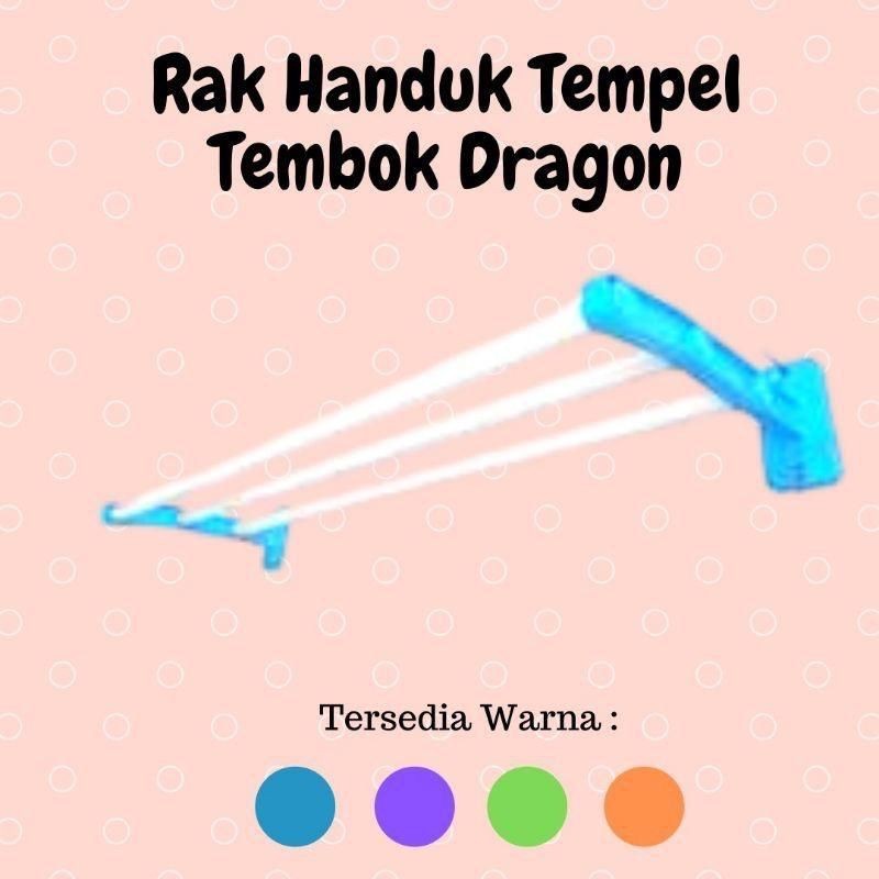 BEST PROMO - RAK DINDING HANDUK DRAGON / JEMURAN HANDUK DINDING / JEMURAN TEMPEL JEMURAN KAMAR MANDI