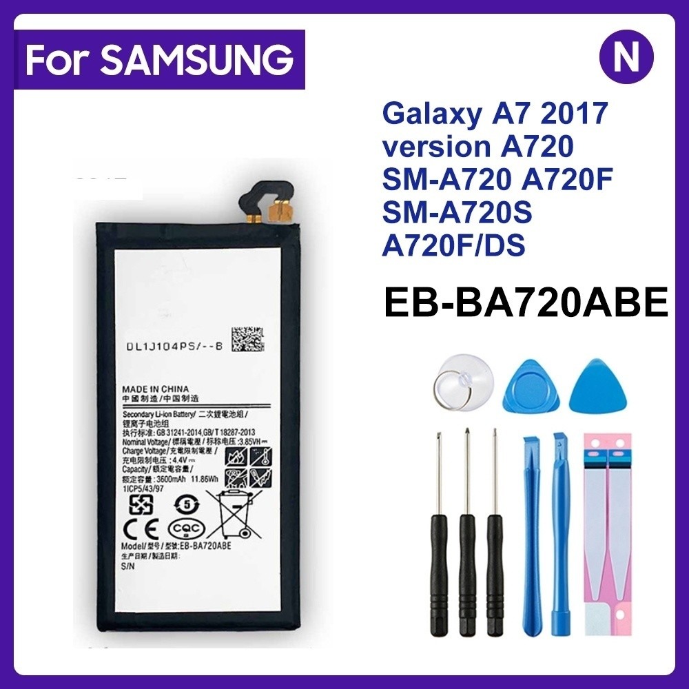 For SAMSUNG EB-BA720ABE 3600mAh Battery For Samsung Galaxy A7 2017 version A720 SM-A720 A720F SM-A72