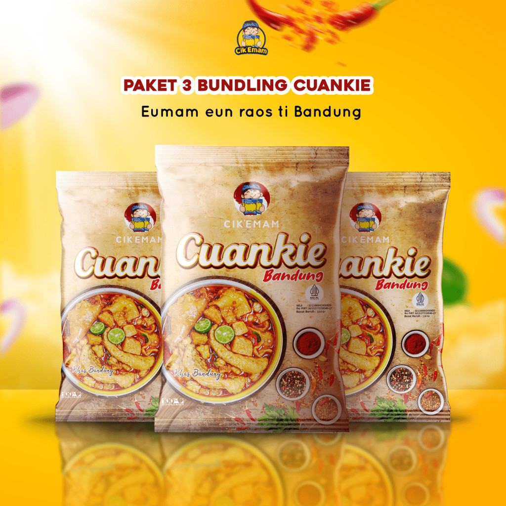 CIKEMAM - PAKET CUANKI isi 3 PCS - Cuanki Kuah Instan - Cuanki Khas Bandung - Cuankie Pedas Halal hi