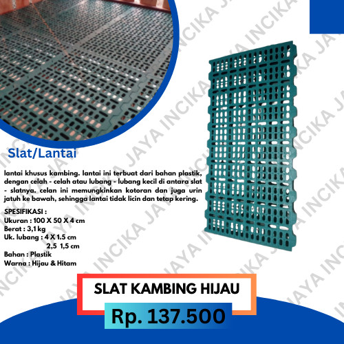 TERASHOP PLASTIK SLAT KAMBING HIJAU DAN HITAM - ALAS KANDANG UNTUK KAMBING