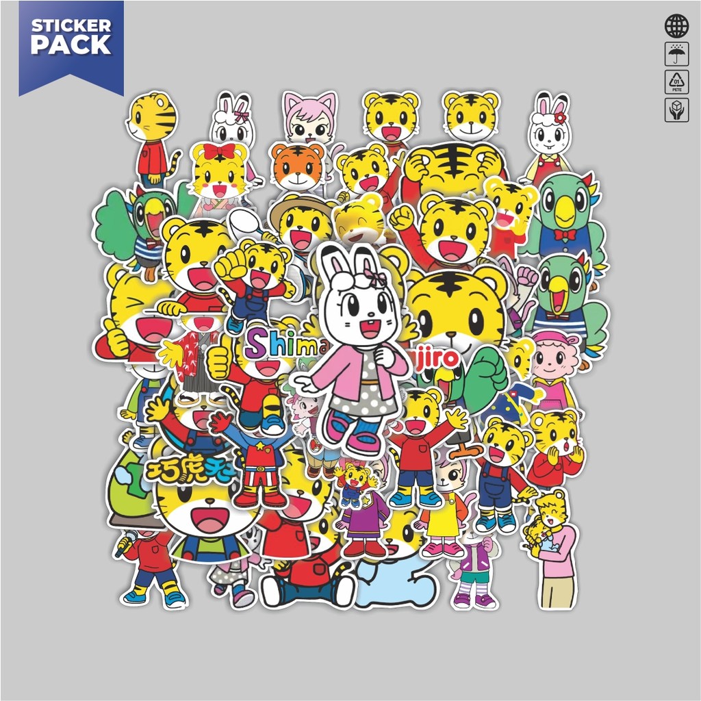 [100PCS]Stiker Pack Stiker Shimajiro Cartoon Aesthetic Vinyl Anti Air Dekorasi Sticker Laptop Buku J