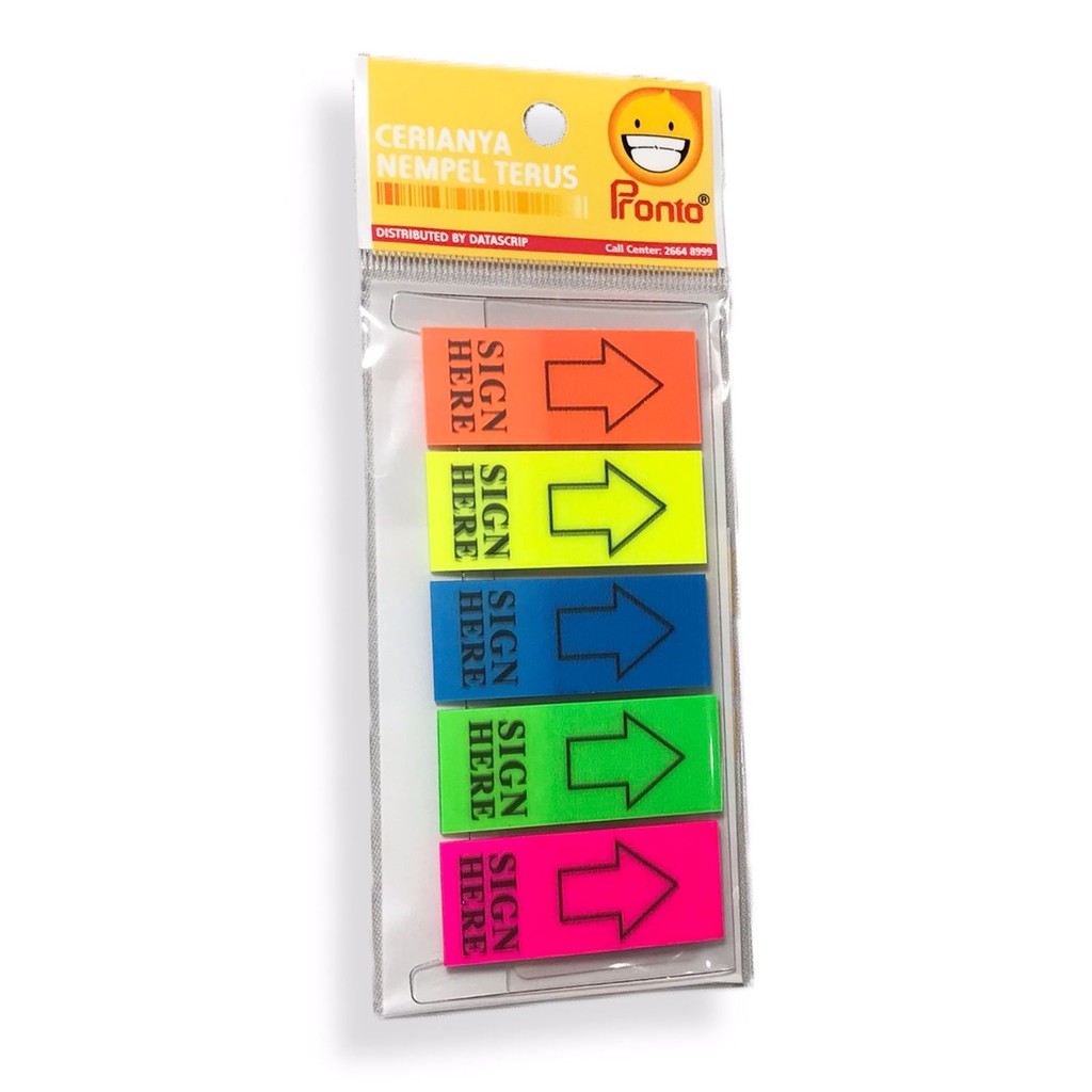 

Pronto - Sign Here 5 Warna Sticky - Pad