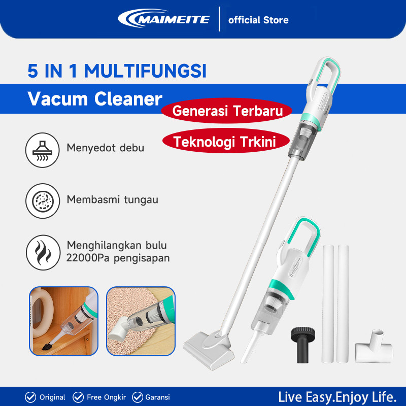 MAIMEITE Vacum Cleaner Penyedot Debu 5 IN 1Cordless Portable 20000Pa Mini Penyedot Debu