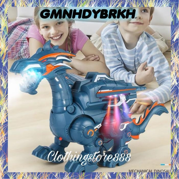 MAINAN DRAGON ROBOT SPRAY DINOSAURUS NAGA ASAP DINOSAUR LED THUNDER