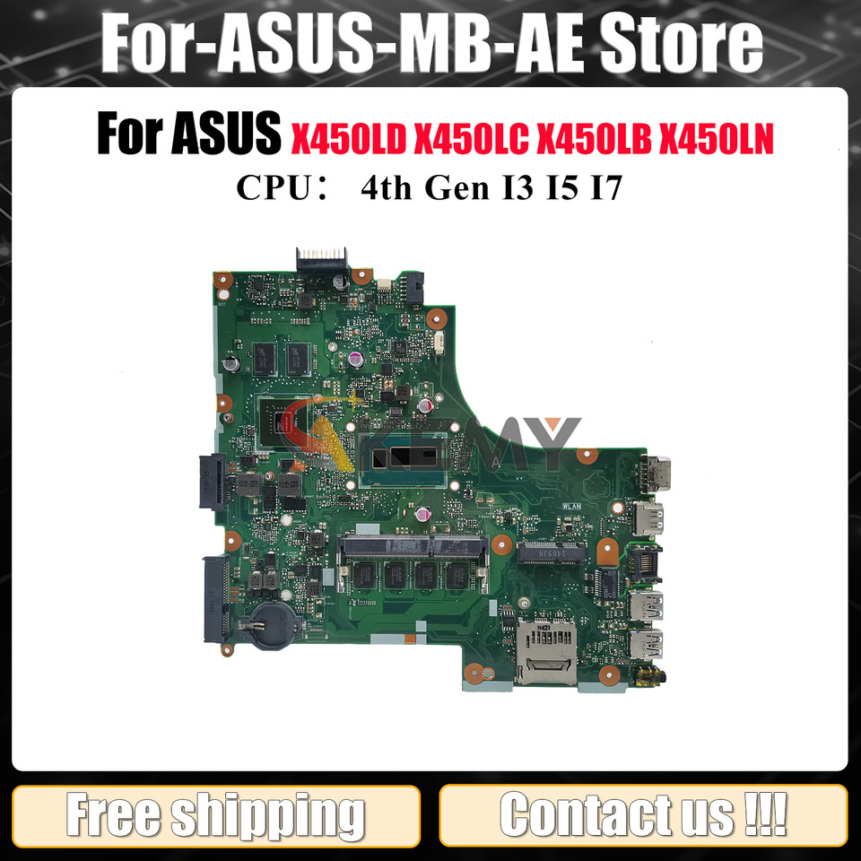 X450LD Laptop Motherboard For ASUS Y481L R409L X450LD X450LB X450L X450LC W418L VM480L X450 K450L R4