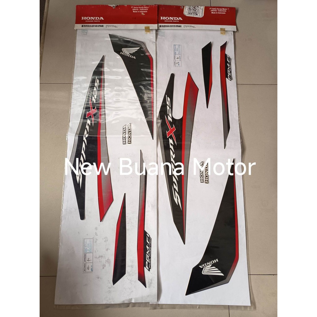 Stiker Sticker Striping Body New Supra X 125 Fi Hitam 871X0K41N70ZAL 871X0K41N70ZAR