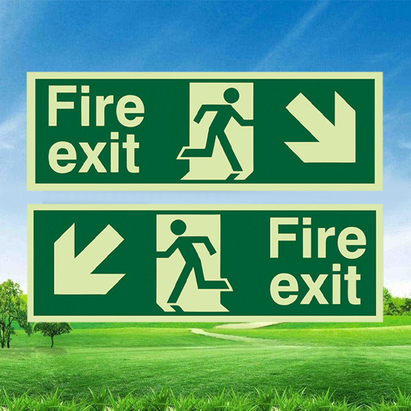 Akrilik Jalur Evakuasi Exit Signage Bercahaya Dalam Gelap Jalur Evakuasi/Titik Kumpul/Emergency Exit