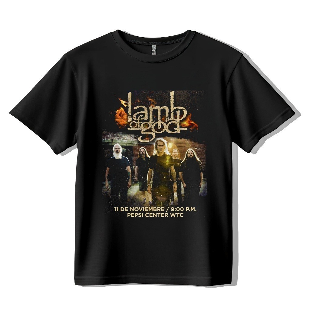 NOECLOTH - T-shirt Merch Band Metal LAMB OF GOD I Kaos Distro Lembut dan Nyaman 24s M-XXL