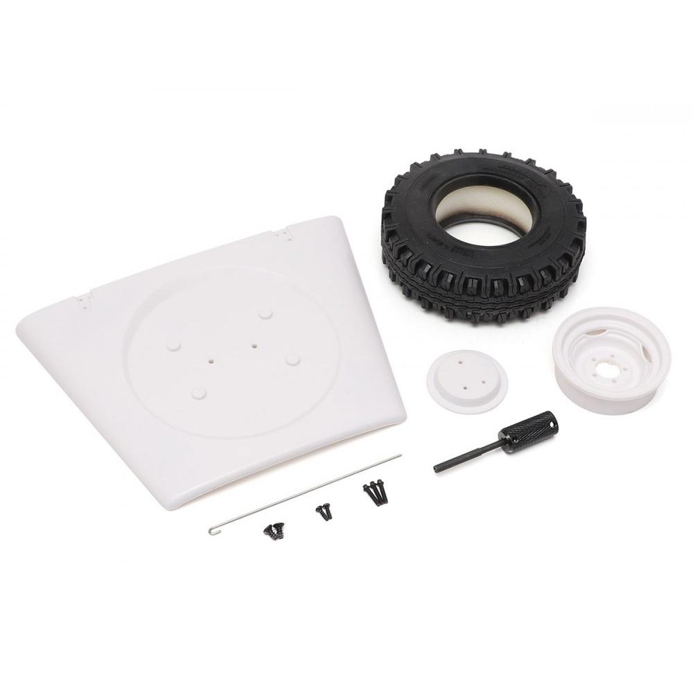 Boom Racing Land Rover Series Bonnet w/Spare Wheel for RC BRX02 109 88 (Part RC untuk RC Skala 1/10)