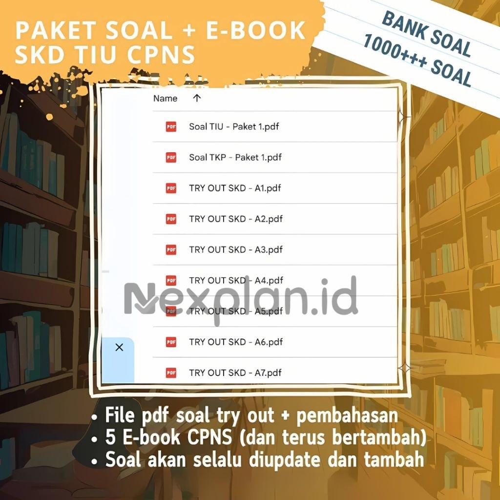 Paket Belajar Persiapan Tes CPNS Lengkap dan Bank Soal 1000+ Materi SKD | Bimbel TIU + Try Out