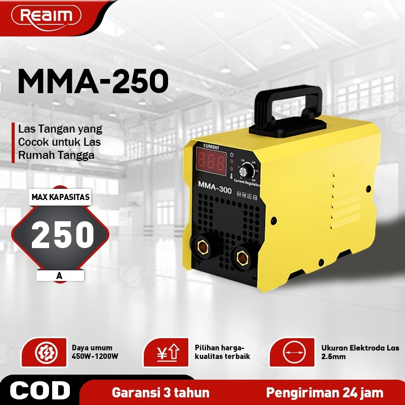 Reaim solder listrik mesin las mesin las MMA 250 IGBT 450 watt
