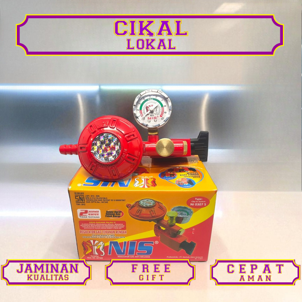 REGULATOR NIS ROBOT (Double Lock) (+Tombol Release Gas) (+ Ampere) (0307)