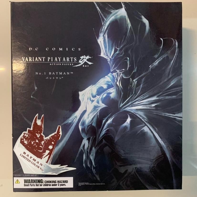 Play Arts Kai Batman DC Variant Red KWS Square Enix BOX DAMAGE BOX DAMAGE