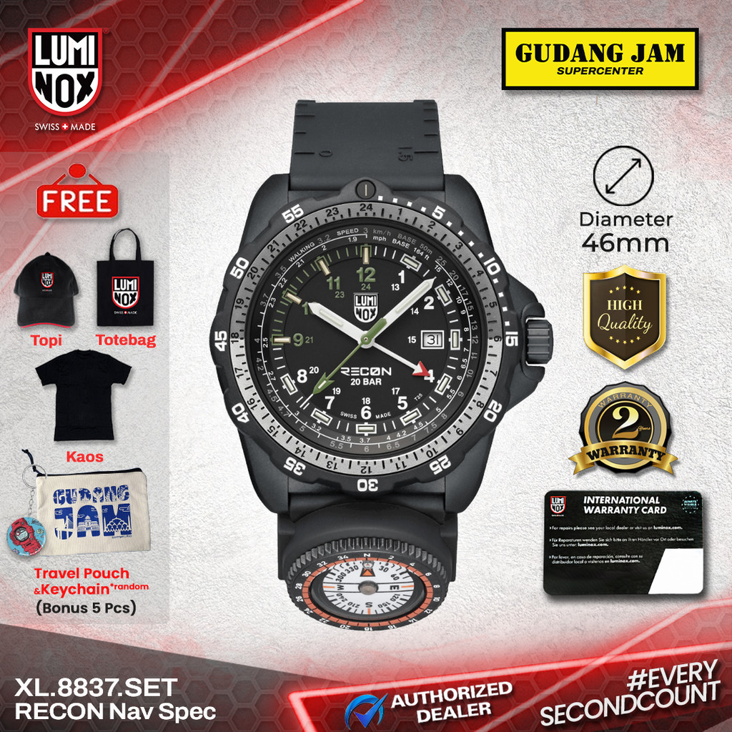 Jam Tangan Analog Pria Luminox XL.8837.SET Carbonox Recon Nav Spec