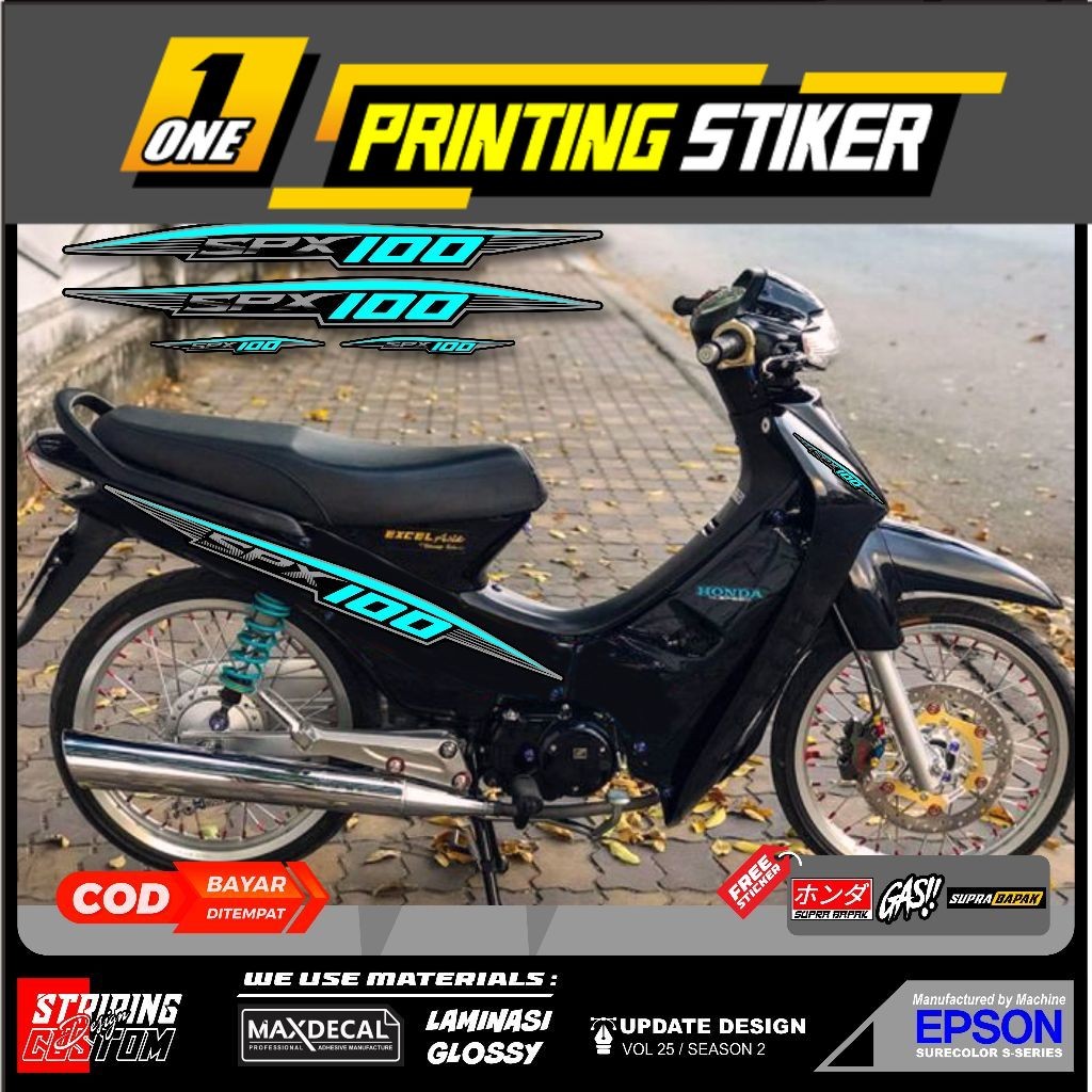 Striping Stiker Variasi Honda Supra X Old Lama Supra X 100 Custom Spx 100
