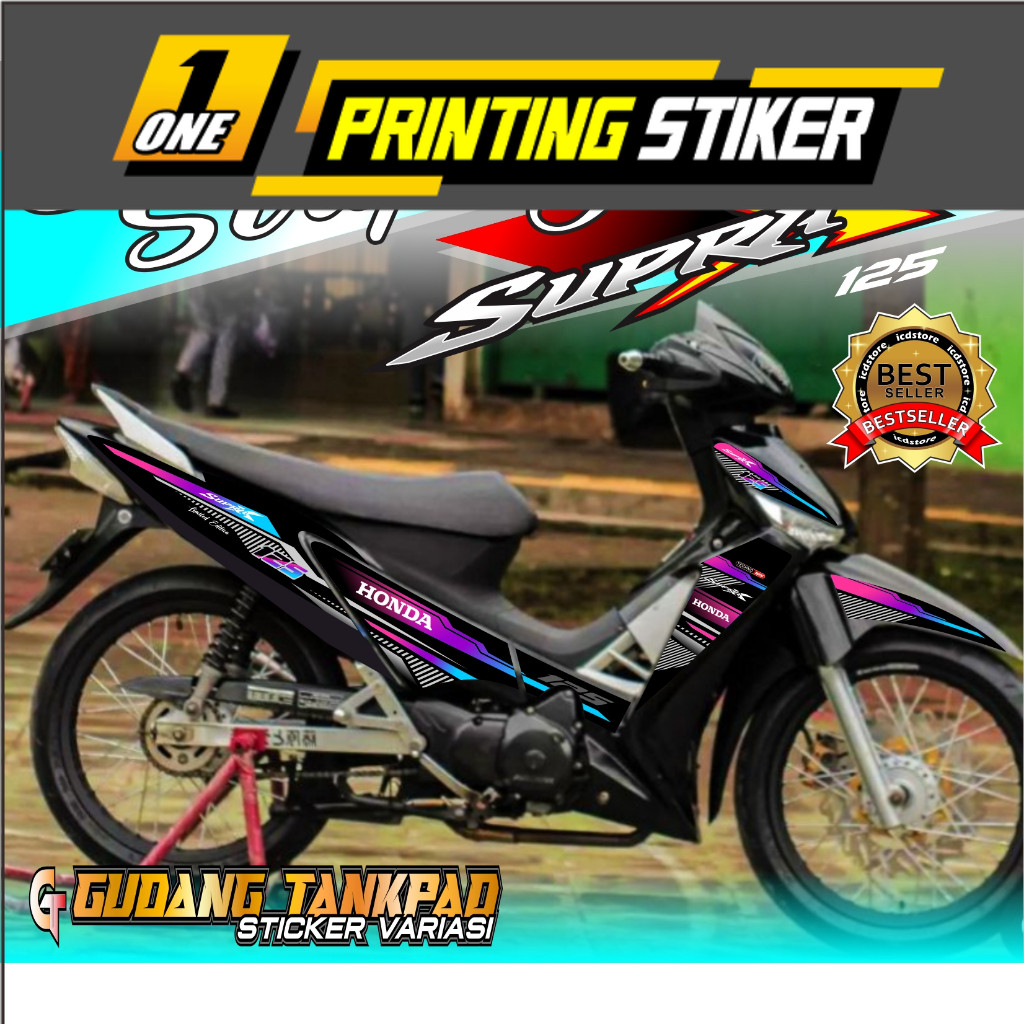 Striping List Variasi Supra X 125r Supra 2008 Supra X 125 Striping Variasi Supra Rainbow