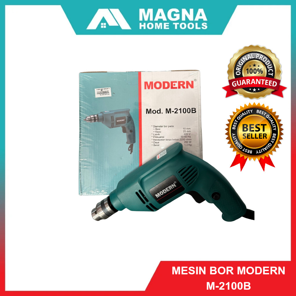MESIN BOR LISTRIK MODERN 10MM M2100B [ORIGINAL]