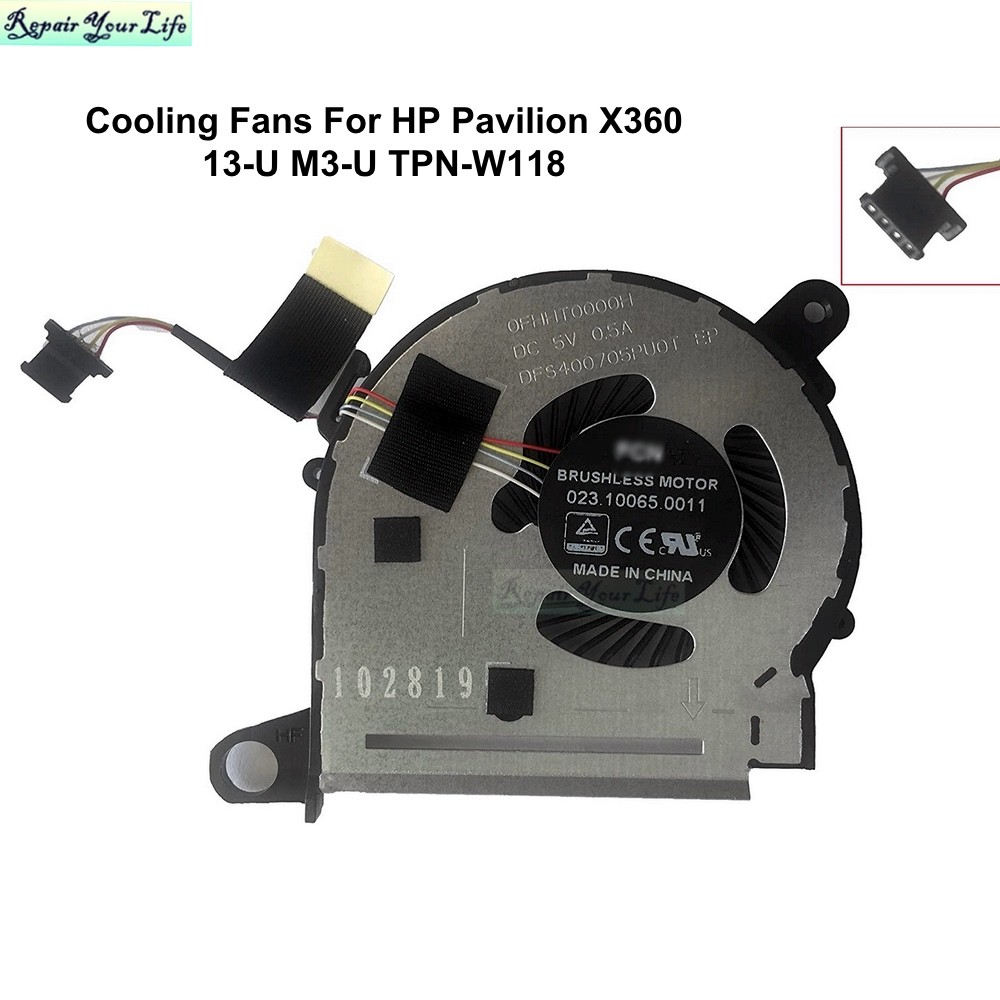 Original Laptop CPU Cooling Fans For HP Pavilion X360 13-U M3-U TPN-W118 Fan Cooler Raator NS65B06-1