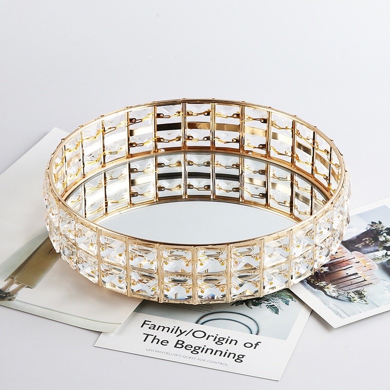 Tray Decorative Laila / Tray kaca Kristal