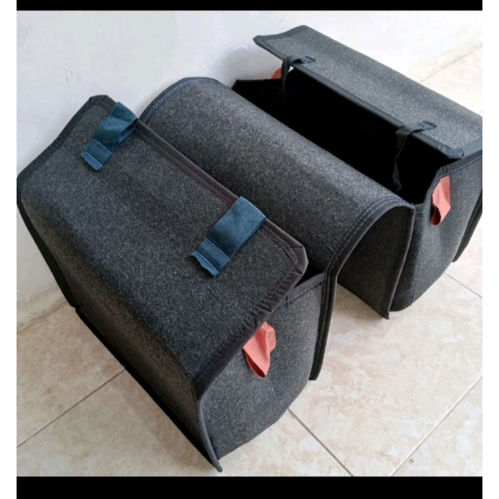 Tas Kandek Tas keranjang Tas obrok Tebal Kuat Accessories Kain Motor Motorcycle Peredam Tali Tempat