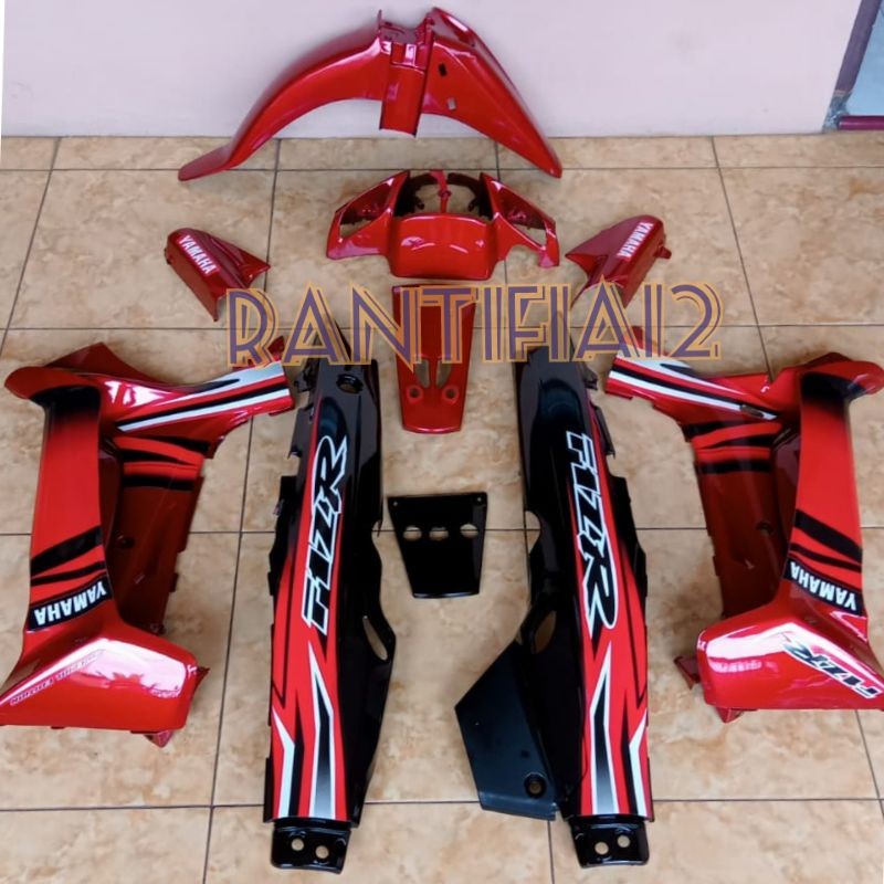 Cover Bodi Fizr Full Set Bodi Yamaha Fizr Hitam Merah Marun