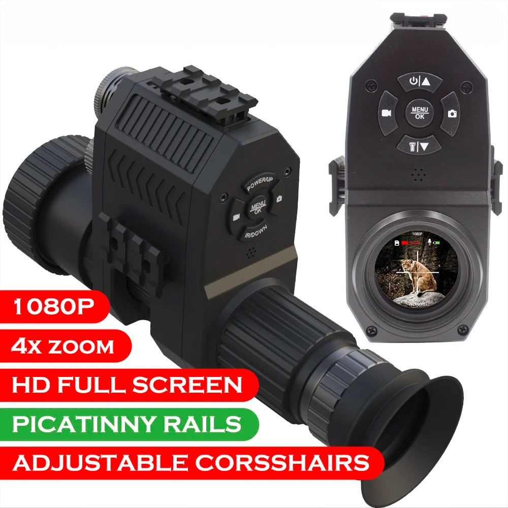 4B Integrated Night Vision Scope Hunting Camera Monocular Clip on Attachment with Built-in 850nm Inf