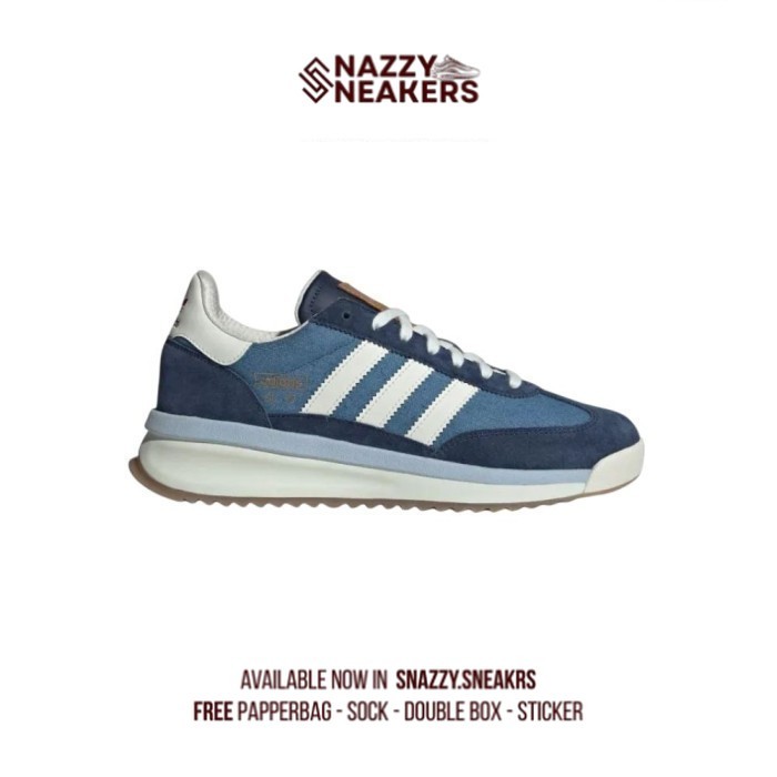 Sepatu Adidas Sl72 Boost Denim Navy Blue Sneakers Original unisex