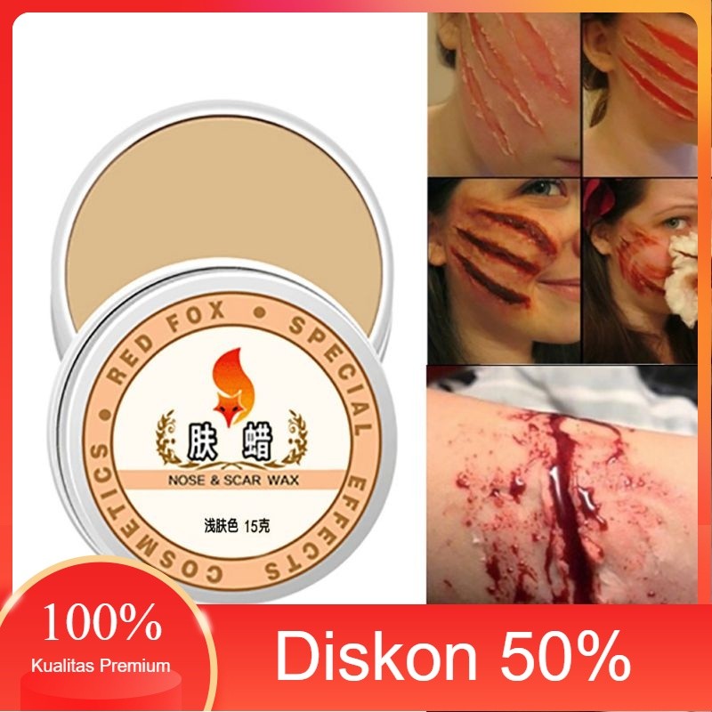 Diskon 11.11 Halloween Makeup Lilin Efek Khusus Palsu Bekas Luka Luka Kulit Lilin Wajah Tubuh Lukisa