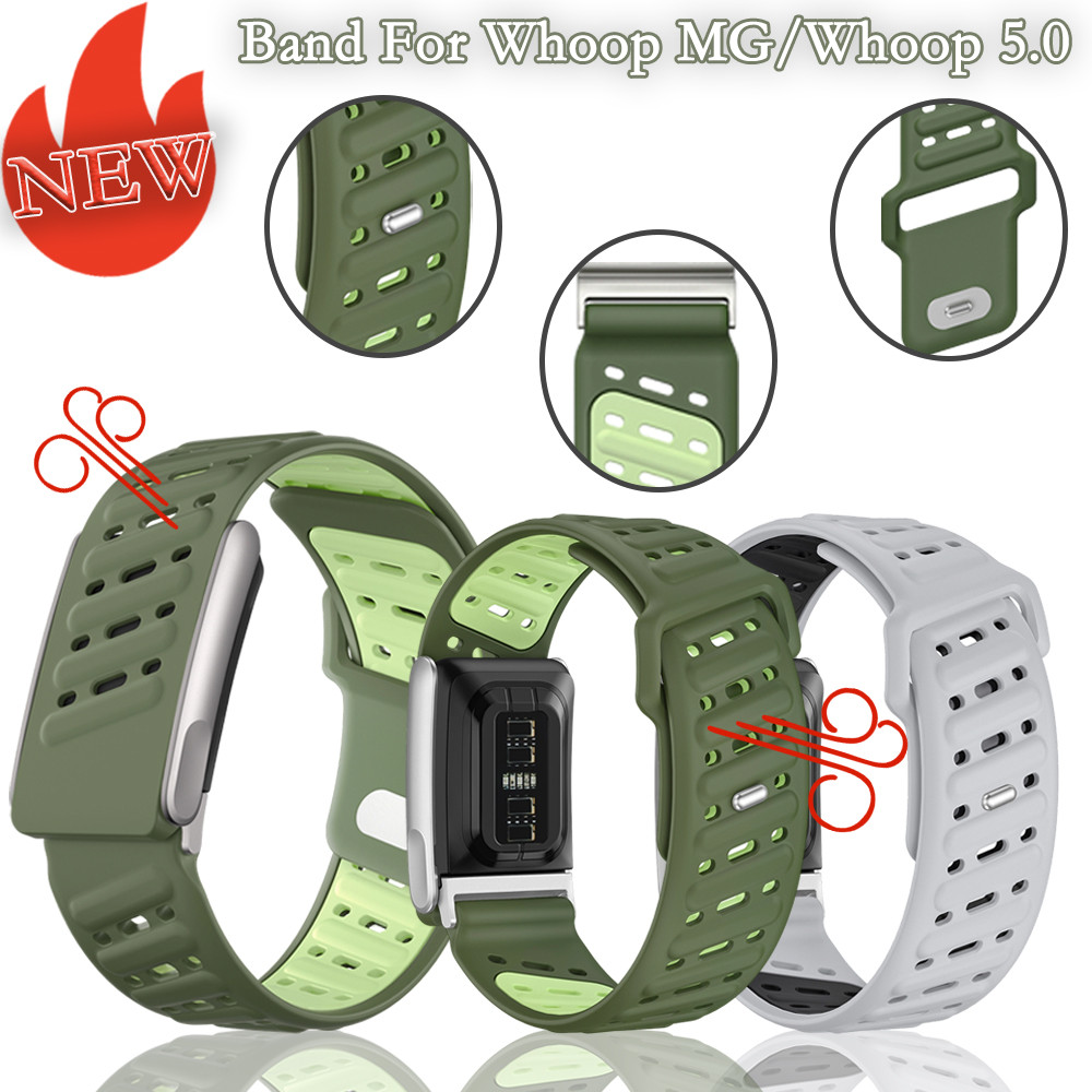 For WHOOP MG/5.0 Original Breathable Wrist Band Soft Slicone Sweatproof Adjustablle Rubber Band for 