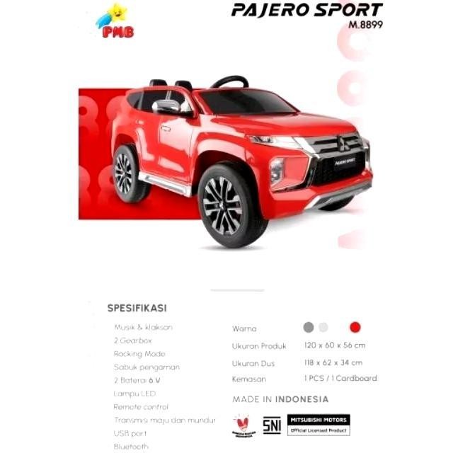 Mainan Mobil Anak/Mobil Aki/Mobil remot/Mobil Pajero - Merah, Standart