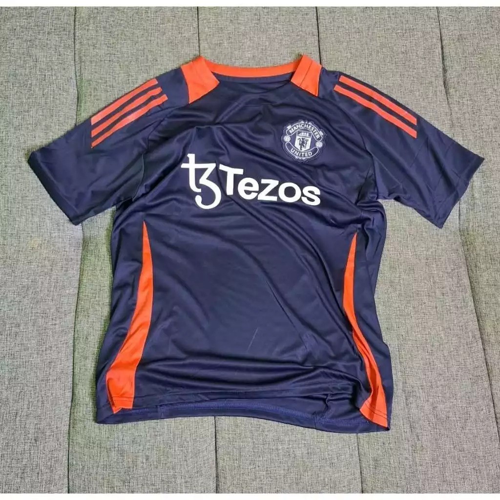 Jersey Bola Men.U Training TezOS NAVY 2024/2025 Grade Ori