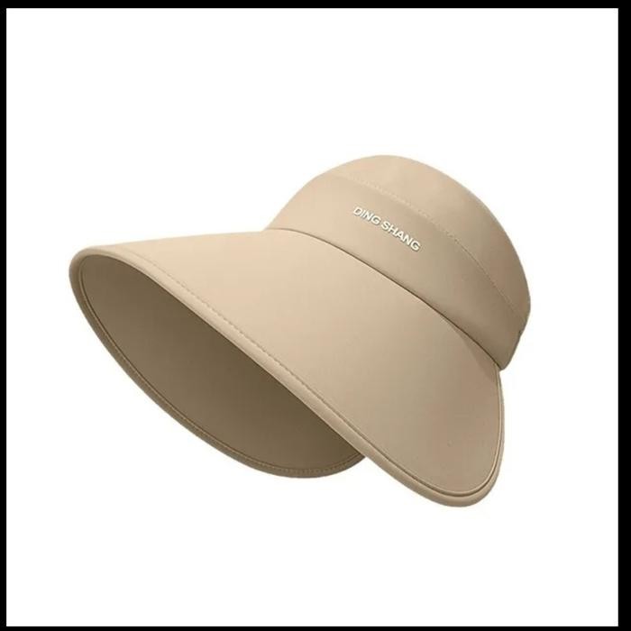 Accesories Sport~[ DISKON ]wanwan_ mall Topi pantai topi golf anti uv topi wanita impirt - khaki