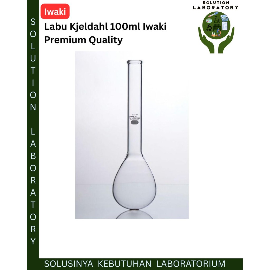 Labu Kjeldahl 100ml Iwaki Premium Quality