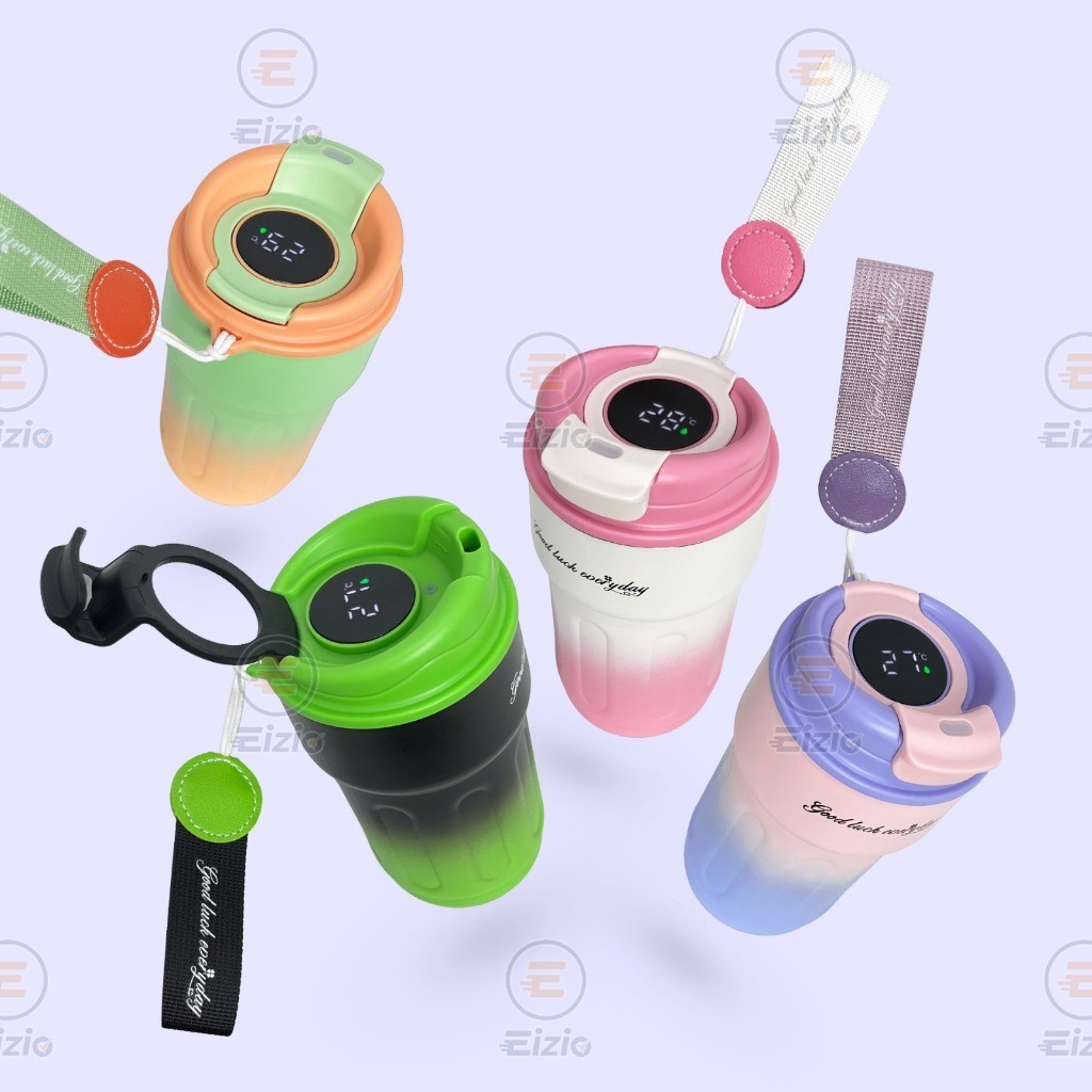 (ES) Tumbler Stainless 2237 / Botol Minum Mode Teguk + Sedotan & Saringan / Mug Stylish & Praktis