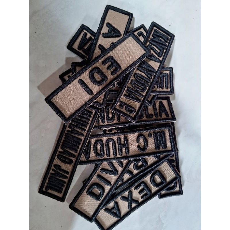 Bordir timbul Nama pramuka