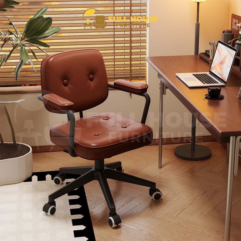 Homedoki Kursi Kantor/Kursi Kantor Empuk Nyaman/Kursi Kerja Kantor/Kursi Aesthetic