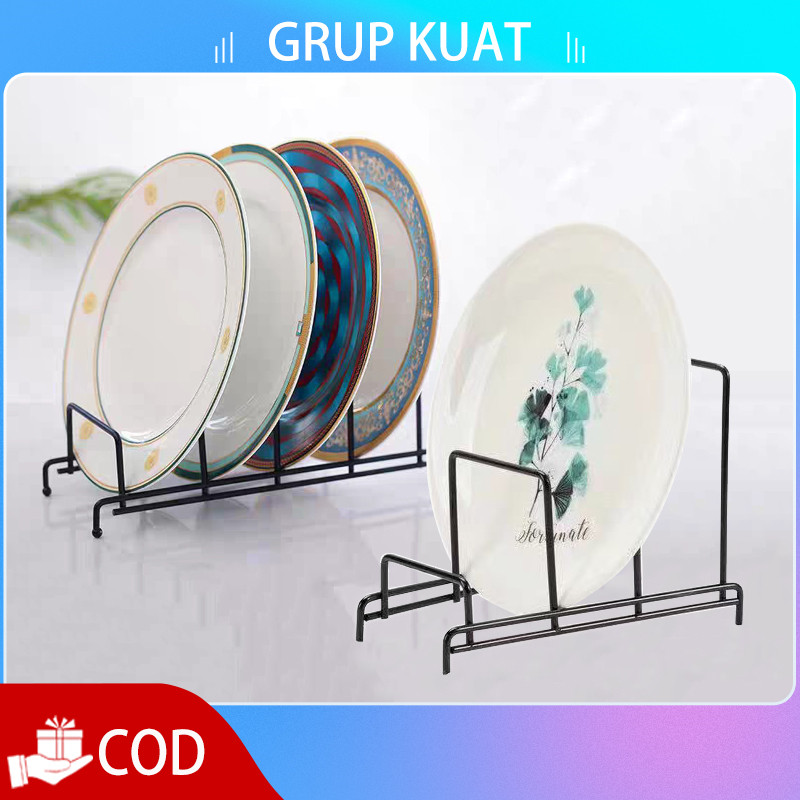 Tempat Piring Rak Piring Susun Rak Dapur Satu Lapis KECIL Bahan besi tebal Kitchen Organizer Pengeri